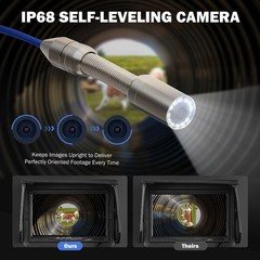 9 In Self-Leveling Sewer Camera 50m/164ft Pipe Inspection Camera w 512Hz Locator