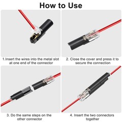 80 PCS Plug-In Quick Wire Connectors, Reusable Clamp Terminal Blocks for Cables.