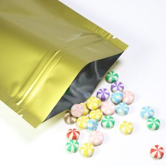 100/500 Glossy Gold Smell Proof Mylar Foil Bags Resealable Zipper Seal Pouch