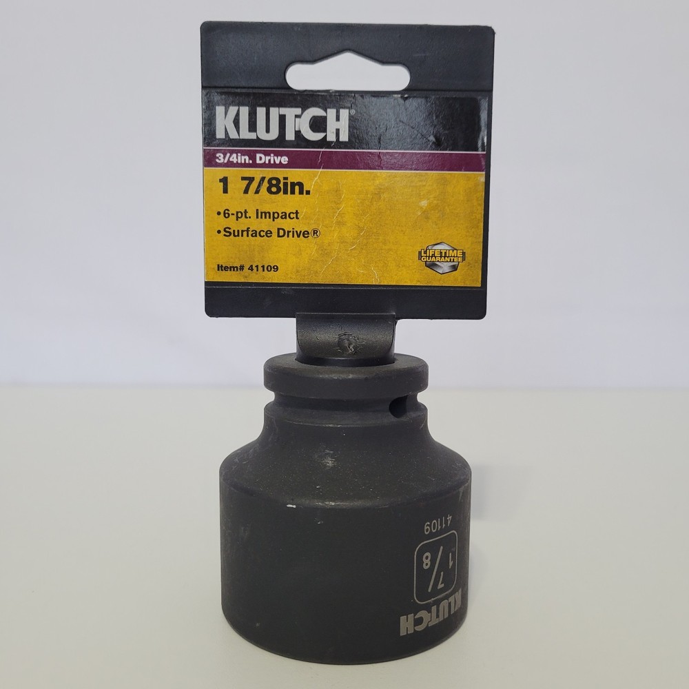 Klutch 3/4in.-Drive 6-Point Chrome Molybdenum Jumbo Impact Socket, 1-7/8in.