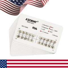 AZDENT Dental Orthodontic Brackets Braces Metal Mini Roth.022 Hooks 345