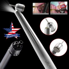 NSK Style Dental LED 45° Degree Surgical High Speed Handpiece Push Button 4 Hole