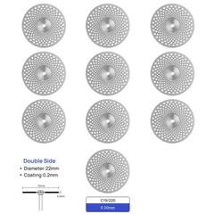 Dental Lab Diamond Wheel Disc Ultra-thin Double Side Grit Disk Cutting Tool 22mm