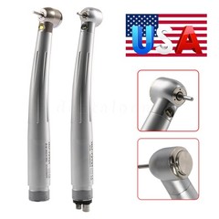 Dental LED E-generator Fiber Optic High Speed Handpiece 2 4Hole Fit FG1.6mm Burs