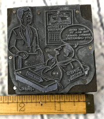 Vintage Wood Printers Block Letterpress Stamp Lot Dental Lab Teeth Cartoon
