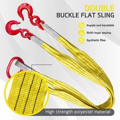 Lifting Slings Straps with Hooks 5ft Leg Bridle Web Sling 13227lbs Capacity G…