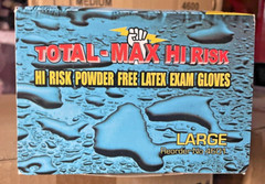 Large Size Emerald Total Max High Risk Latex Gloves 15mil One Case
