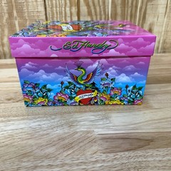 Ed Hardy Lisa Frank Love Kills Slowly Peacock Heart Design Hanging File Box 2009