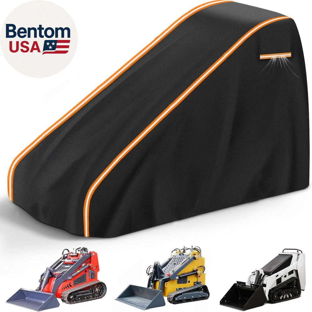 900D Mini Skid Steer Loader Cover, Heavy Duty Waterproof Mini Open Cab Skid Stee