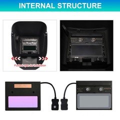 Large Viewing True Color Solar Powered Auto Darkening Welding Helmet Welder Mask