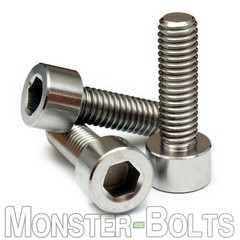 M6 Titanium Socket Head Cap Screws, Ti Grade 5, Metric DIN 912 Coarse 1.0