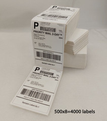 4000 4×6 Fanfold Direct Thermal Shipping Labels for Zebra & Rollo Printers