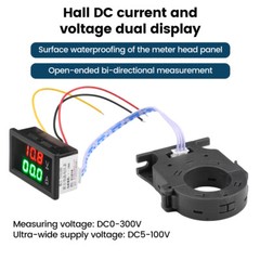 DC0-300V 50/100/200/400A Digital Current Voltage Meter Hall Ammeter Voltmeter