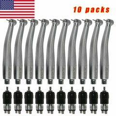 10*NSK Style Dental High Speed Turbine Handpiece with Quick Coupler Swivel 4Hole