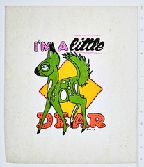 Original VINTAGE 1970s Heat Transfer | I’m A Little Dear Cartoon Deer