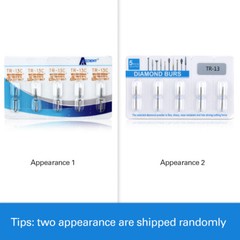 5pcs/Pack Dental DIA-BURS Air Turbine Cone Diamond Burs for High Speed Handpiece