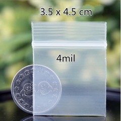 100pcs 1.4″x 1.8″ 4mil Clear Zip Bag Bag Baggies Reclosable