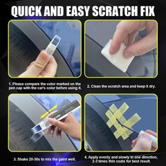 for Tesla Touch Up PaintPearl White MultiCoatPPSW, Car Paint Repair Kit for T…