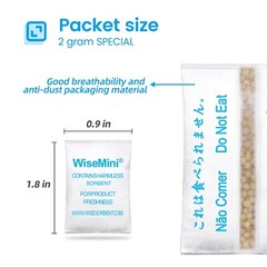 2 Gram Molecular Sieve Packets, 100 Pack Tyvek Dessicant Packets Food Grade