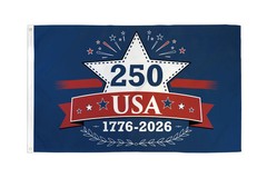 250 USA (Stars) Flag 3x5ft Poly 250 Years America Patriot Flag