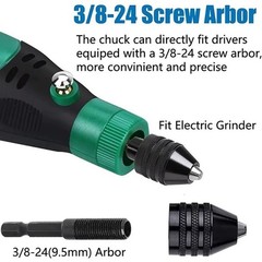 4Pcs 1/4″Hex Shank Keyless Drill Chuck Adapter Bit Quick Change Converter Driver