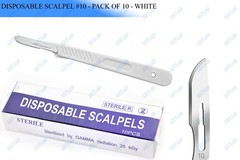 DISPOSABLE SCALPELS #10 TO #22 INDIVIDUALLY FOIL WRAPPED SINGLE USE DERMAPLANING