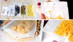 100 Zip Zipper Lock Bags Clear Plastic White Back 7.75″ x 11.75″ Seal Reclosable