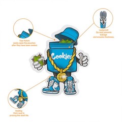 100pcs Cartoon Die-Cut Character Foil Mylar Bag Zip Seal Bag Resealable 3.5g