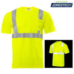 5 pack Hi Vis T Shirt ANSI Class II Reflective Safety Lime Short Sleeve