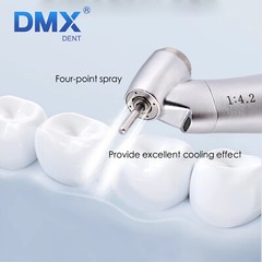 Dental 1:4.2 Increasing Handpiece 45° Electric Contra Angle Fiber Optic For NSK