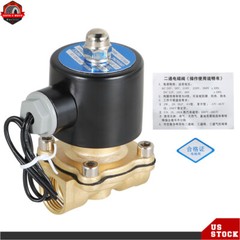 1/2 in 12V DC Brass Electric Solenoid Valve NPT Gas Water Air Normally Closed US
