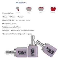 C14 Dental Emax Lithium Disilicate Glass Ceramic Blocks CEREC CAD CAM Crown LT