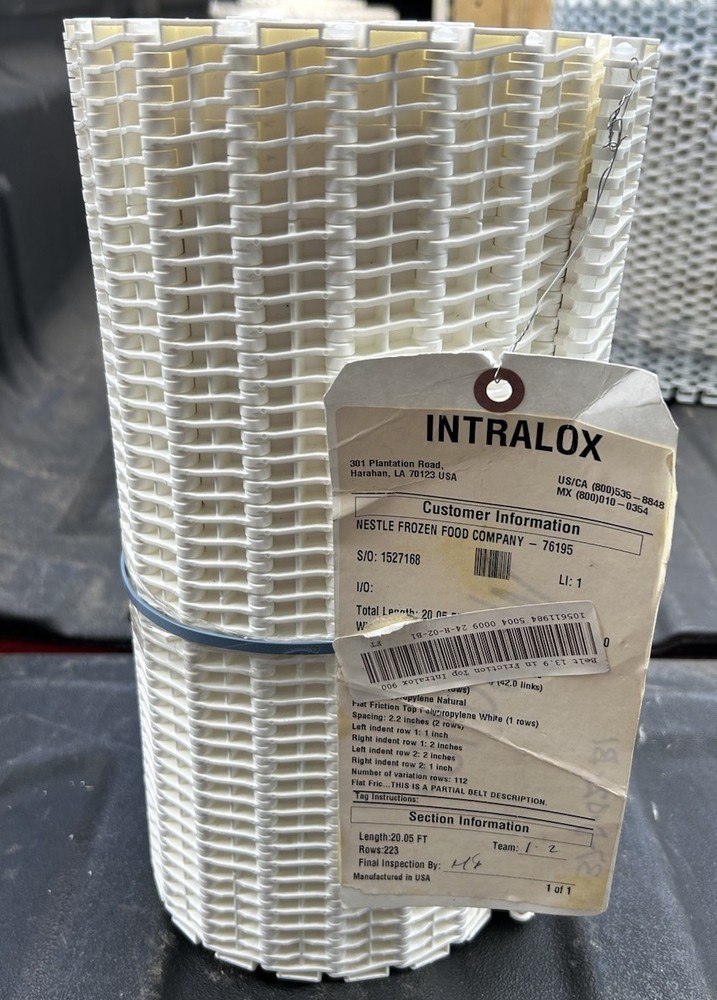 👍INTRALOX 1100 SERIES FLUSH GRID FRICTION TOP POLYPROPYLENE 20.0FT L – 10 IN. W