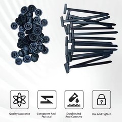 50pcs，100pcs Nylon Universal Cable Tie Buckle Heavy Duty Self-Locking Free Ship