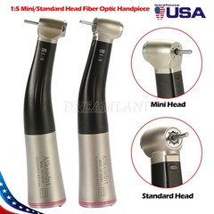 Dental LED 1:5 Contra Angle Fiber Optic Handpiece Mini / Standard Head 2 Colors
