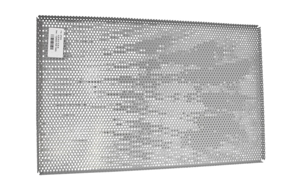 HP1812 Flanged Perf Panel 16.25 In X 10.25 In Perforated Metal Sheet Silver