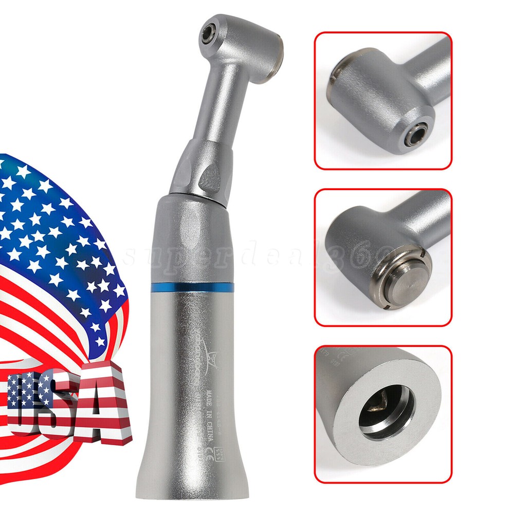 Dental Low Speed Handpiece Contra Angle (LED) Fit FG1.6MM /RA2.35mm Burs OR