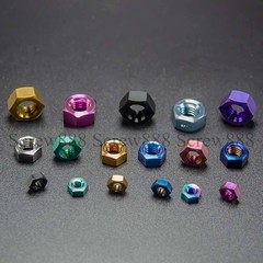 Titanium Hex Nut M4 M5 M6 M8 Nuts Grade 5 Fastener for Bike Motorcycle Car Boat