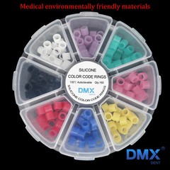 160Pc Dental Silicone Instrument Code Rings Autoclavable 135ºC 8 Color Hygienist
