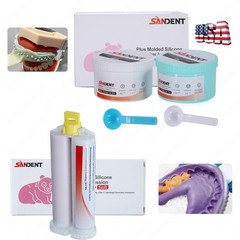 Putty PVS VPS Impression Material Base Normal Set 2*400g /Light 2*25ml Cartridge