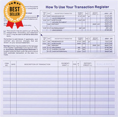 24 PCS Check Registers for Personal Checkbook, Easy to Read Checkbook Register