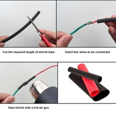 750Pcs Heat Shrink Tubing Kit Wire Shrink Wrap Tubing Shrink Ratio 2:1