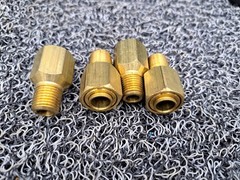 3/8″ Push-In x 1/4″ Male NPT Adapter Brass Lot of 4