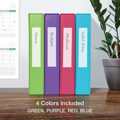 Oxford 3 Ring Binders, 1.5 Inch ONE-Touch Easy Open D Rings, 3-Sided View