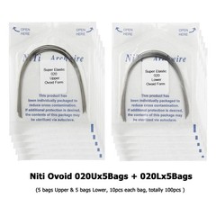 Orthodontic Arch Wire Niti Stainless Steel Round Rectangular Ovoid Natural Form