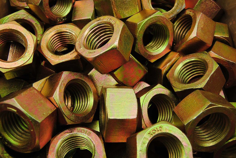 (10) 1-1/4-7 Hex Finish Nuts Grade 8 Yellow Zinc Plated 1-1/4 -7 Pitch