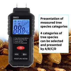 Digital LCD Wood Moisture Meter Detector Tester Wood Firewood Paper Cardboard。