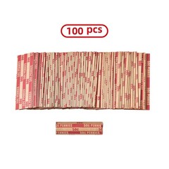 Sumerfnt Penny Coin Wrappers Pennies 1 Count (Pack of 100), Red Penny-100pcs