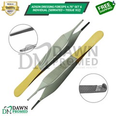 T/C Adson Tissue Forceps 1×2 Rat Tooth & Serrated Teeth Surgical German Grade