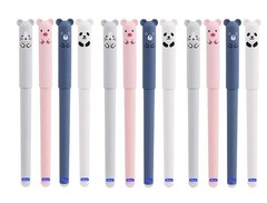 Erasable Gel Pens Fine Point 0.5mm Blue Inks 12 Pack Cute Cartoon Make Mistak…